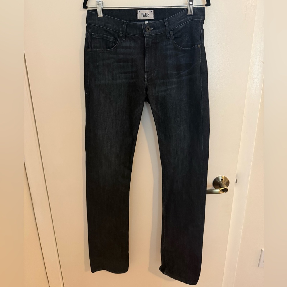 PAIGE Men's Dark Slim Straight Jeans